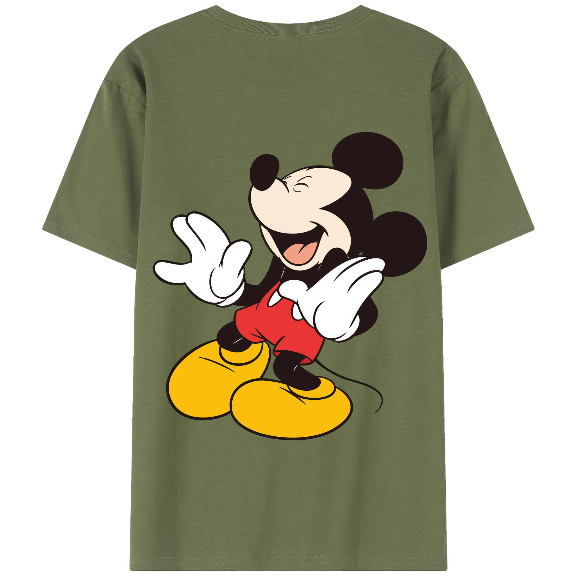 （画像用） ミッキーマウス Mickey Mouse 綿100％半袖Tシャツ（背面プリント）